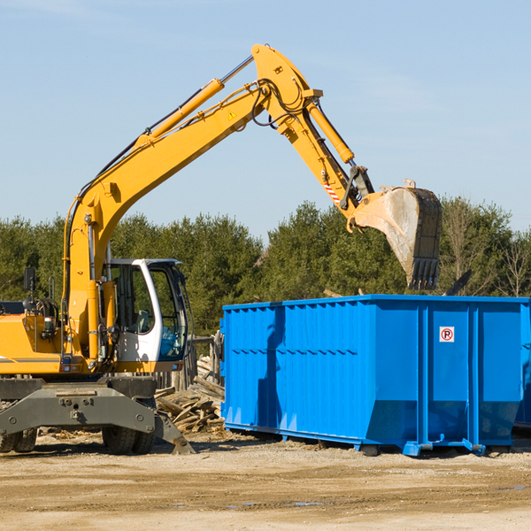 what size residential dumpster rentals are available in Swall Meadows CA